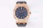 BF Factory Replica Audermars Piguet Royal Oak 15400 Rose Gold Blue Dial Watch 41mm